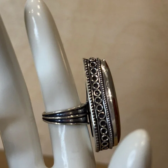 🆕 Norina Jasper And Sterling Silver Big Ring Size 7 - 🆕